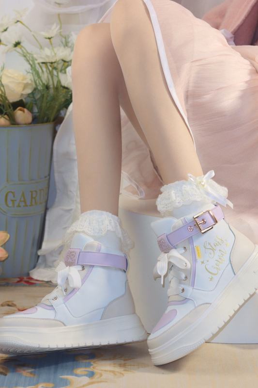 Stars Crown ~Rainbow Candy  High Tops Lolita Sneaker