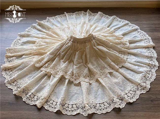 Miss Point Waltz in the Forest Tiered Embroidery Lolita Skirt