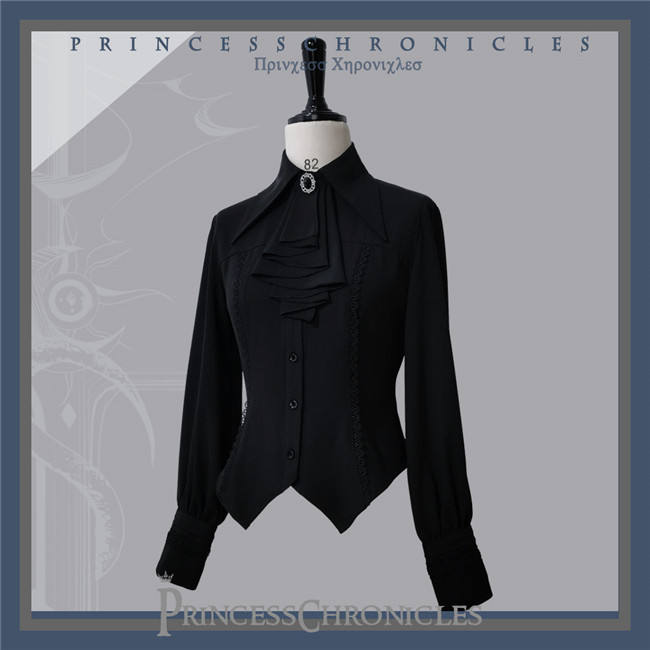Princess Chronicles Black and Blue Ouji Fashion Blouse, Vest and Pants