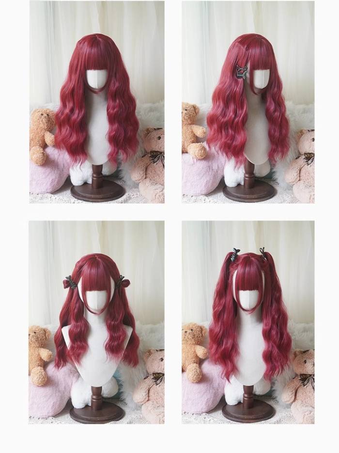 Yuchashui Water Ripple Long Curly Wigs 60cm