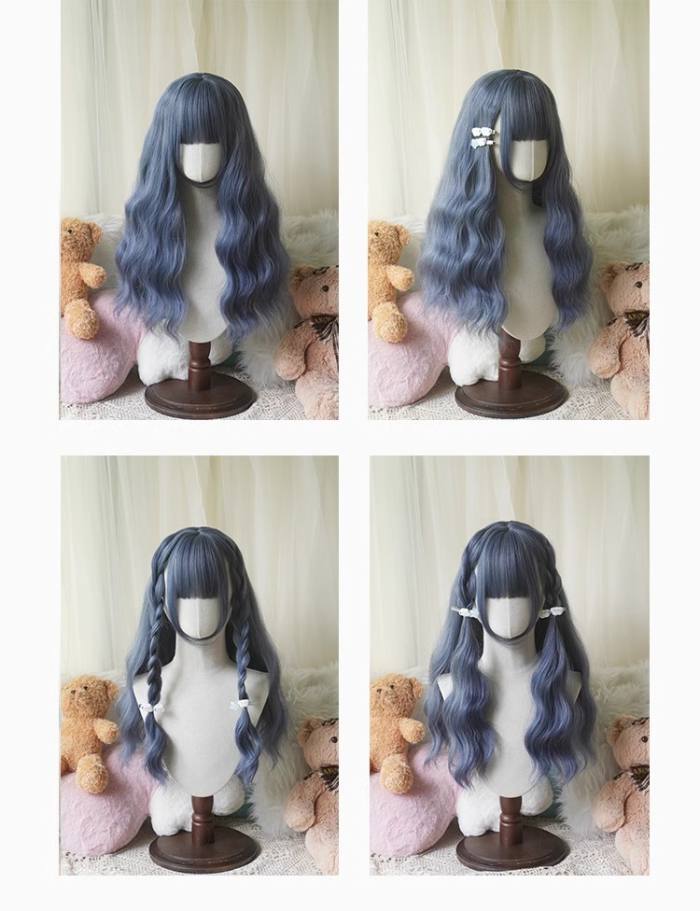 Yuchashui Water Ripple Long Curly Wigs 60cm