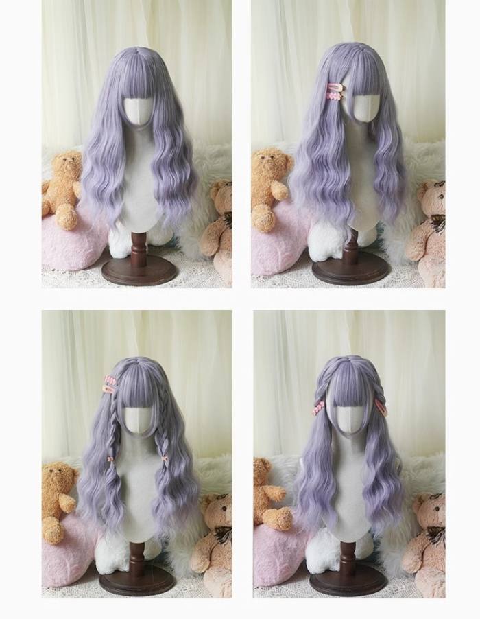 Yuchashui Water Ripple Long Curly Wigs 60cm