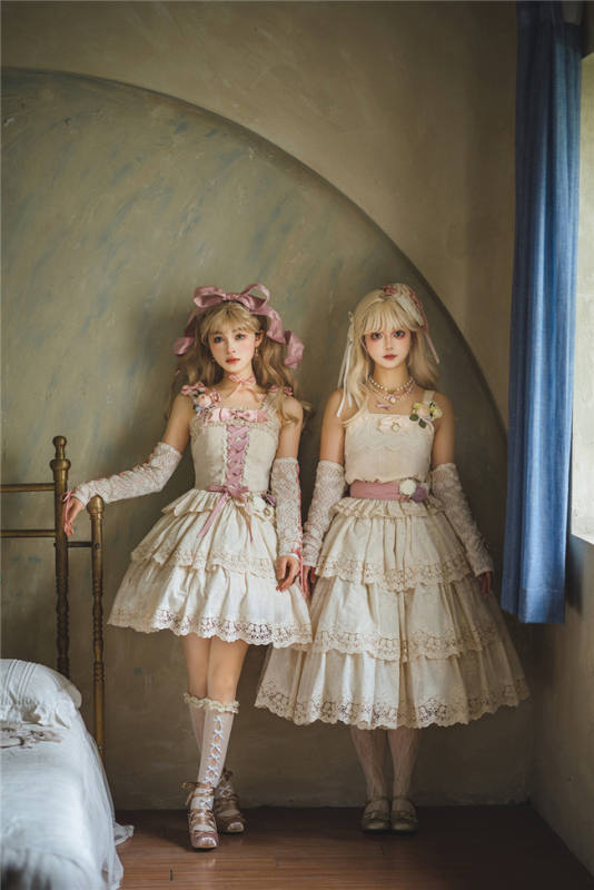 Miss Point Waltz in the Forest Tiered Embroidery Lolita Skirt