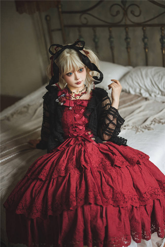 Miss Point Waltz in the Forest Tiered Embroidery Lolita Skirt