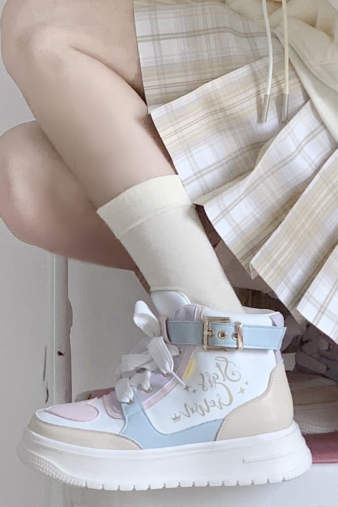 Stars Crown ~Rainbow Candy  High Tops Lolita Sneaker