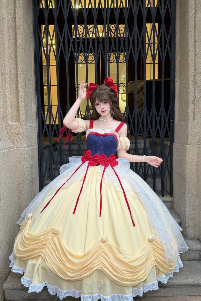 The Snow White Dairy Lolita Princess Dress Set
