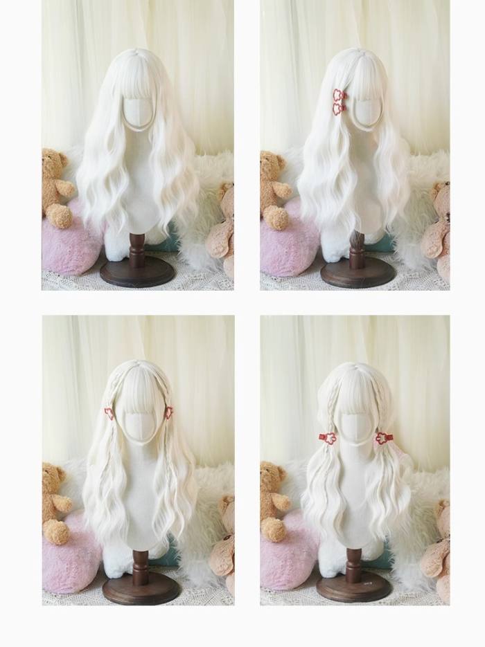 Yuchashui Water Ripple Long Curly Wigs 60cm