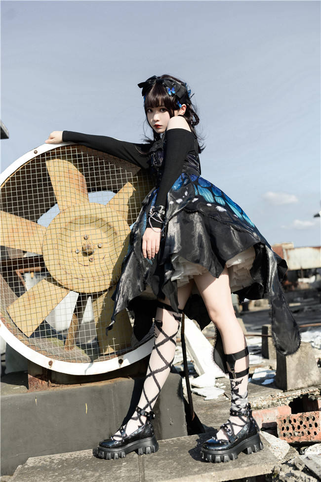 The Butterfly Effect ~Punk Halloween Lolita Normal Waist JSK