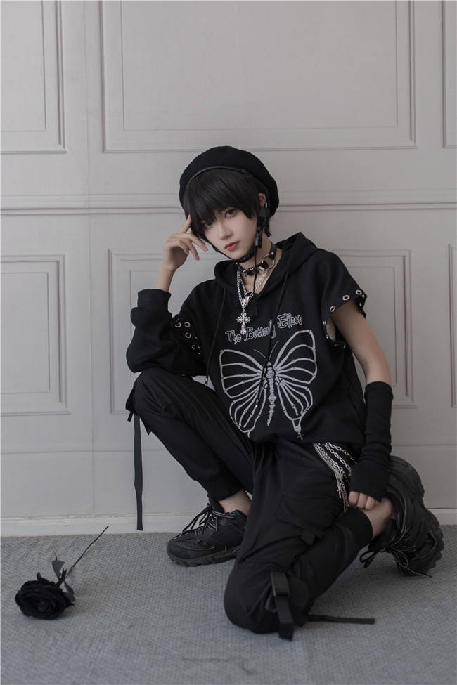 The Butterfly Effect ~All-match Knit Blouse/Hoodie -Ready Made