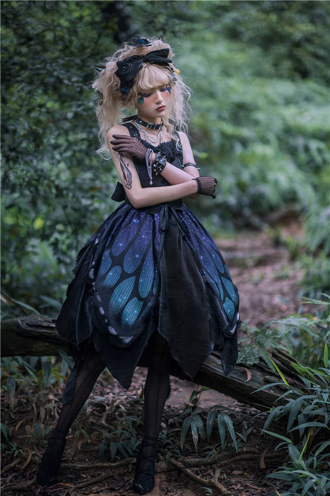 The Butterfly Effect ~Punk Halloween Lolita Normal Waist JSK