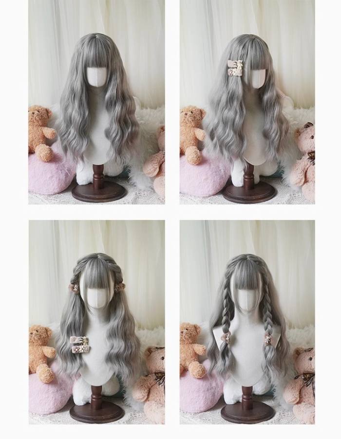 Yuchashui Water Ripple Long Curly Wigs 60cm