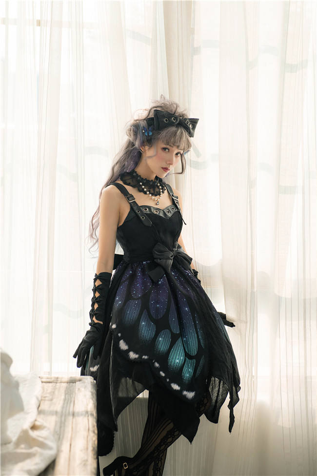 The Butterfly Effect ~Punk Halloween Lolita Normal Waist JSK