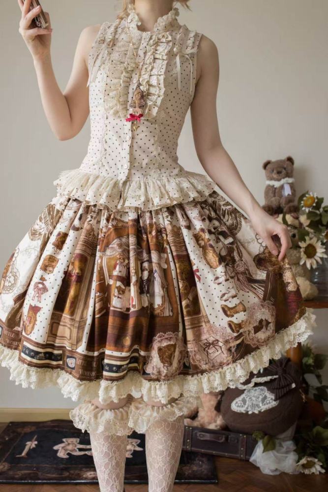 Little Bear Workshop Retro Lolita Blouse and Skirt