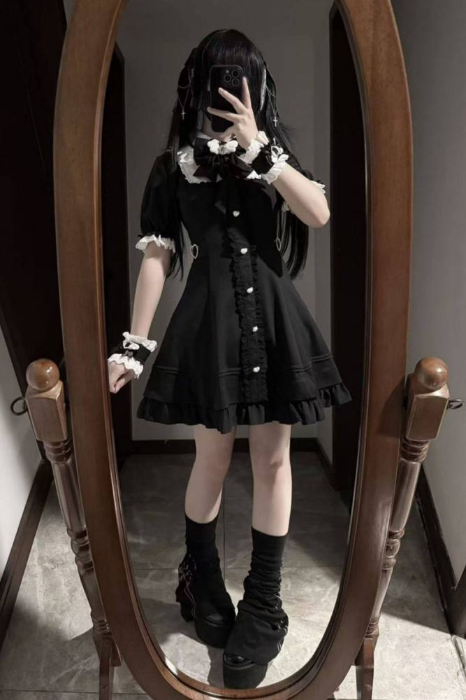 Yoshiki ~Angel Creed~ Lacework Patchwork Plus Size Jirai Kei Dress