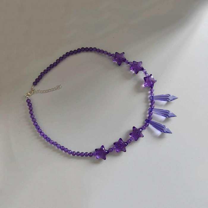 Nikki Love Star Sea Handmade Purple Necklace
