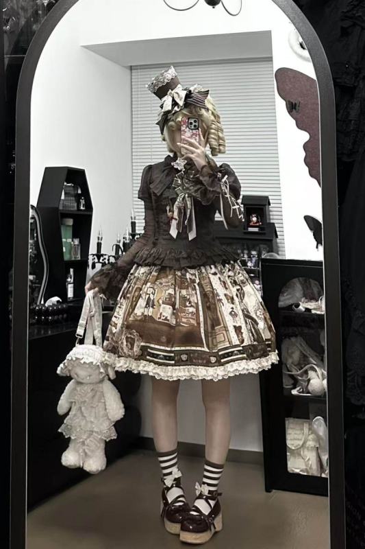 Little Bear Workshop Retro Lolita Blouse and Skirt