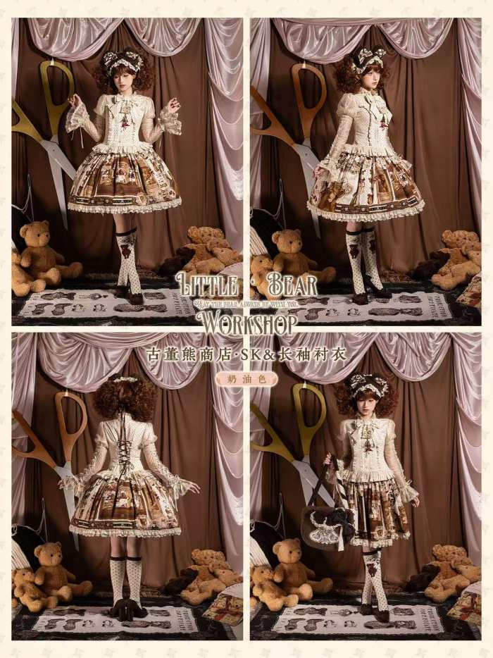 Little Bear Workshop Retro Lolita Blouse and Skirt