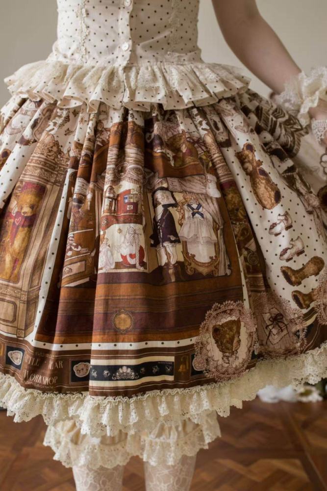 Little Bear Workshop Retro Lolita Blouse and Skirt