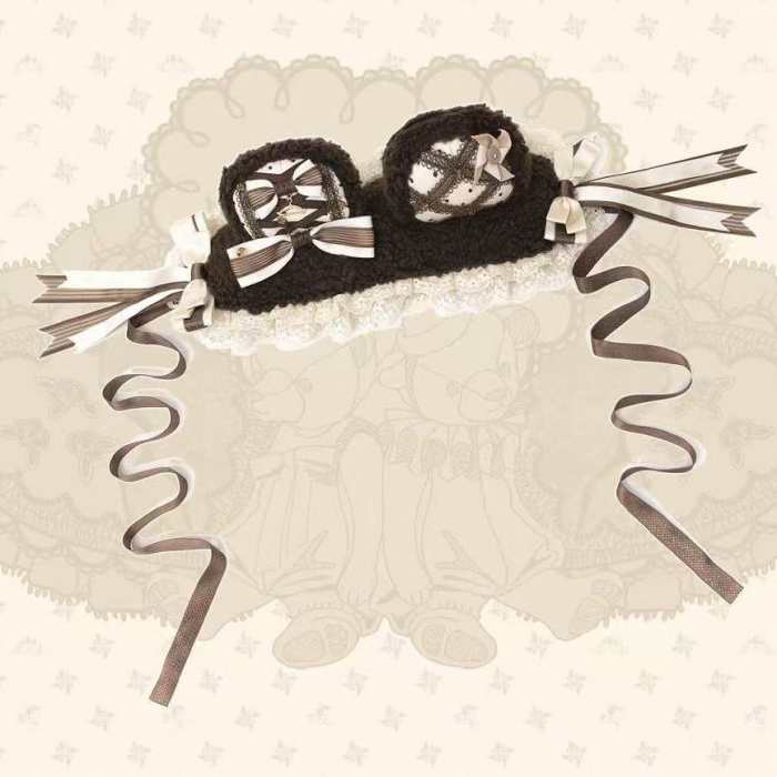 Little Bear Workshop Retro Lolita Headdress Stockings and Bag
