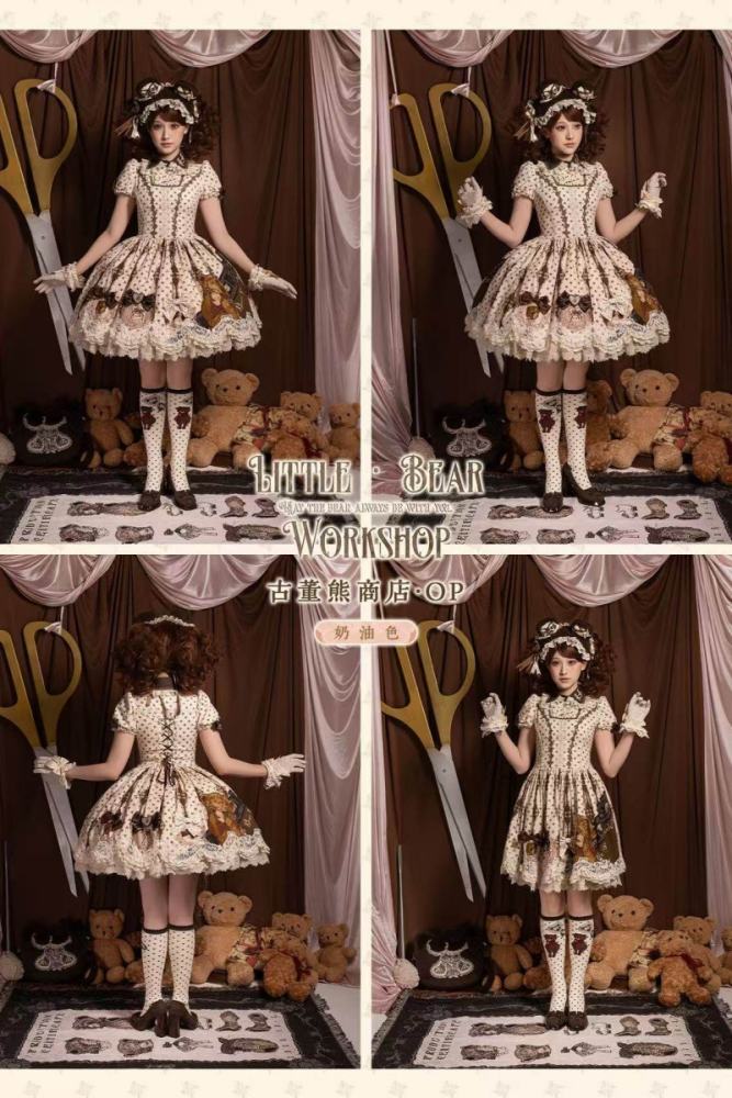 Little Bear Workshop Retro Lolita OP JSK and Corset
