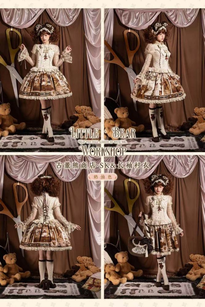 Little Bear Workshop Retro Lolita Blouse and Skirt