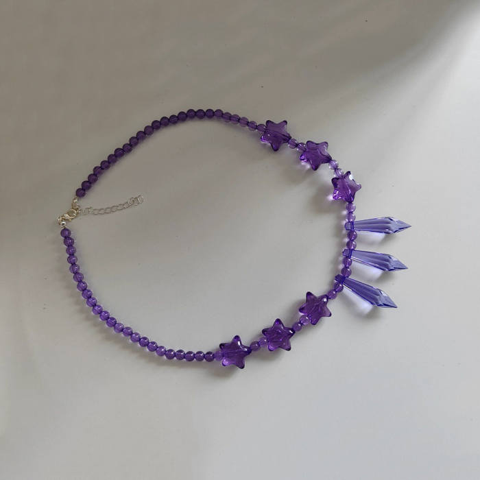 Nikki Love Star Sea Handmade Purple Necklace