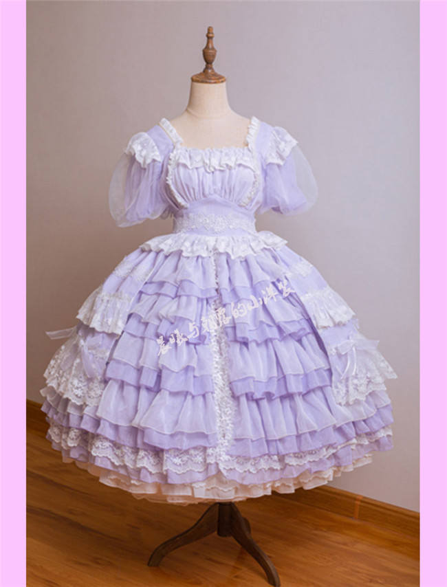 Waltz Short Sleeves Elegant Lolita One Piece
