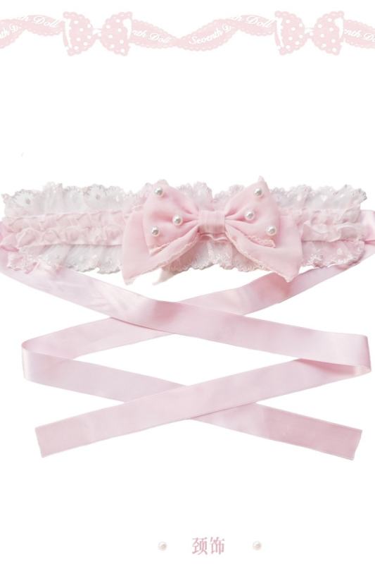 Seventh Doll ~Princess Pearl~ Lolita Bonnet Choker and Head Veil