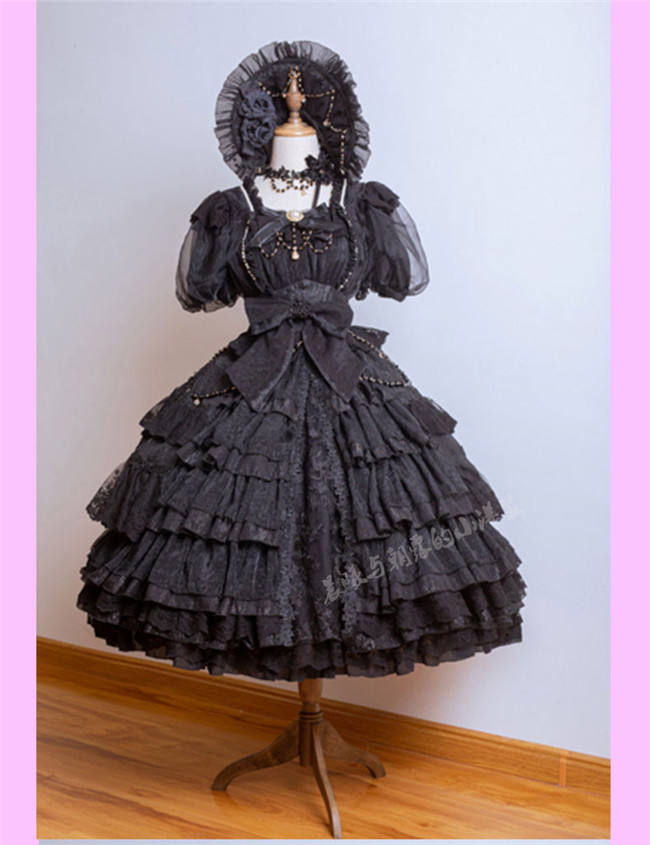 Waltz Short Sleeves Elegant Lolita One Piece