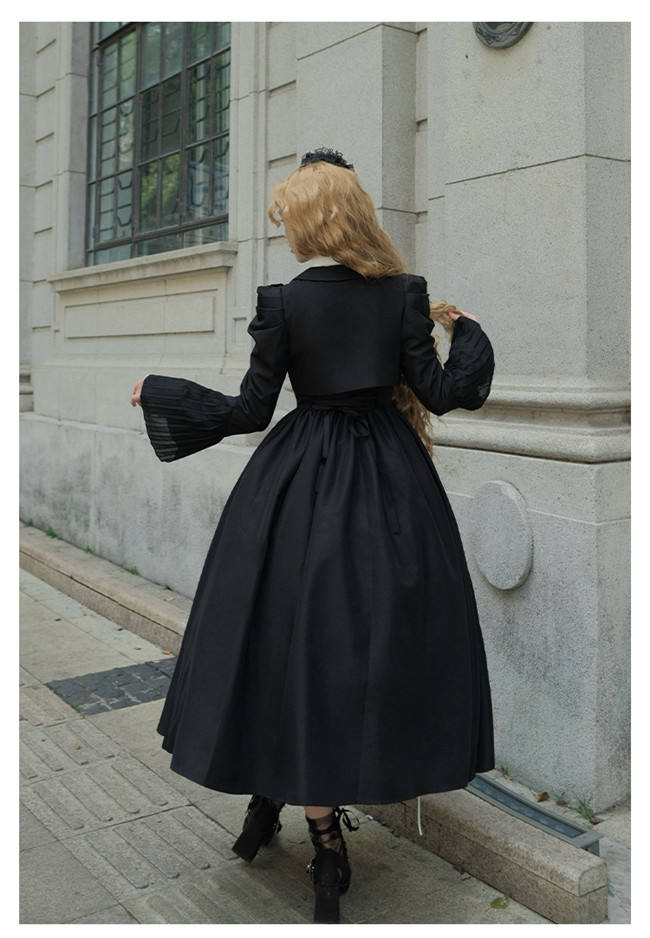 Withpuji Night Traveler Black Lolita Dress, Coat, Blouse and Accessories
