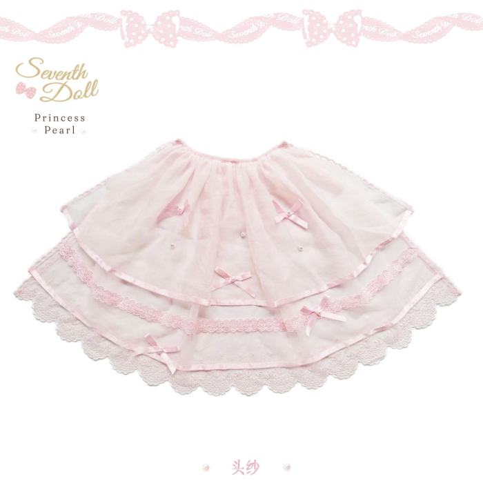 Seventh Doll ~Princess Pearl~ Lolita Bonnet Choker and Head Veil