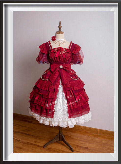Waltz Short Sleeves Elegant Lolita One Piece