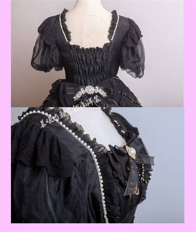 Waltz Short Sleeves Elegant Lolita One Piece