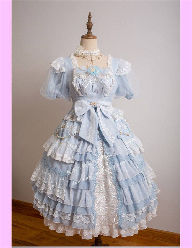 Waltz Short Sleeves Elegant Lolita One Piece