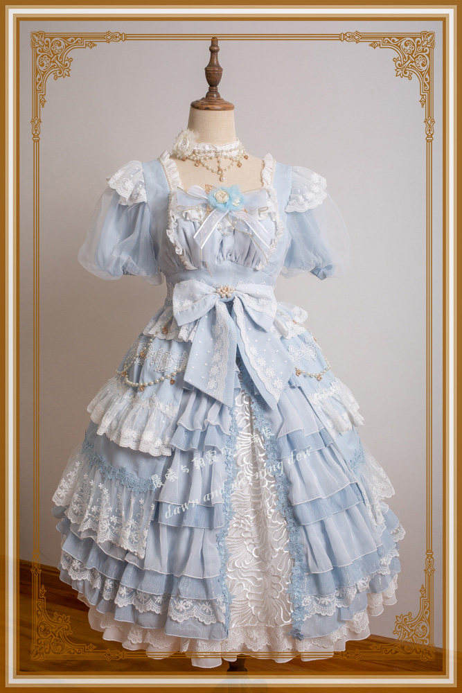 Waltz Short Sleeves Elegant Lolita One Piece