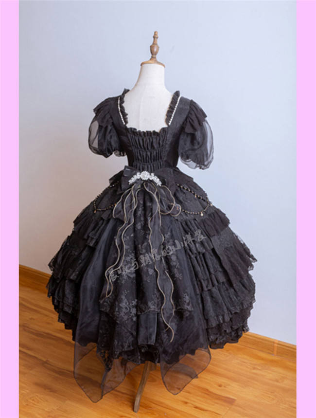 Waltz Short Sleeves Elegant Lolita One Piece