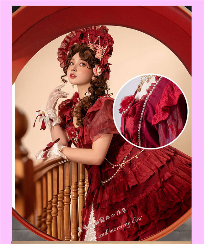 Waltz Short Sleeves Elegant Lolita One Piece