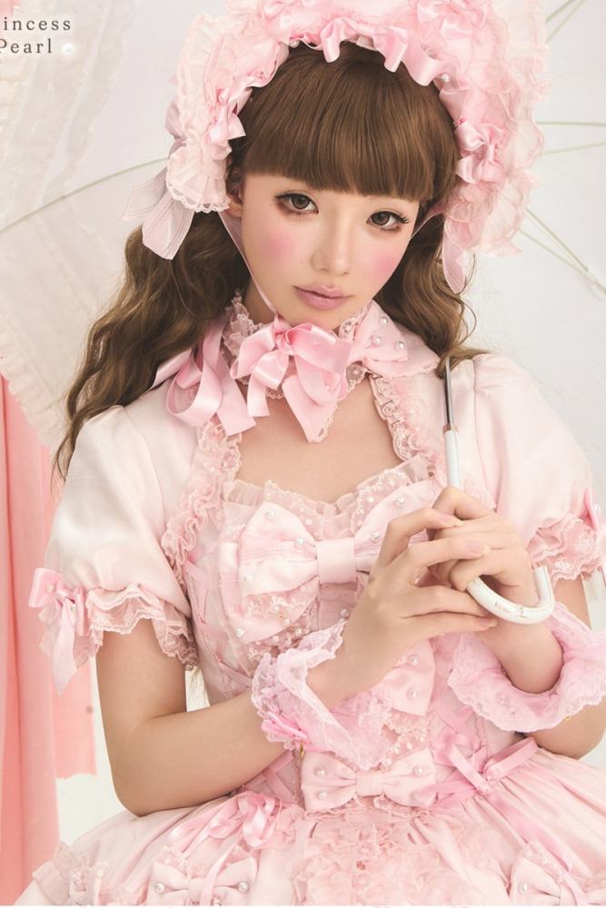 Seventh Doll ~Princess Pearl~ Lolita Bonnet Choker and Head Veil