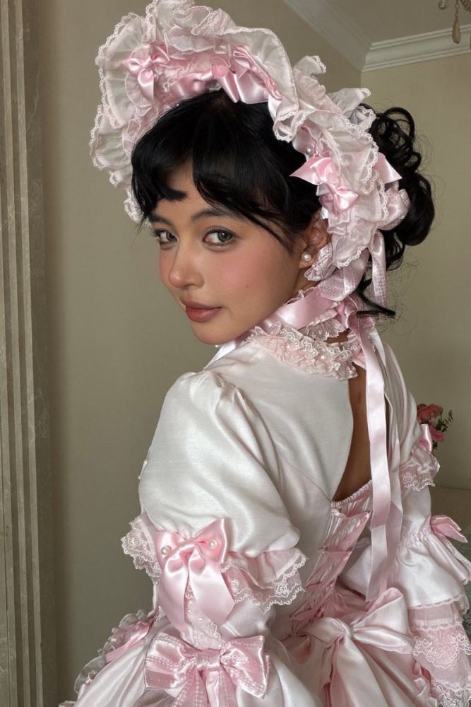 Seventh Doll ~Princess Pearl~ Lolita Bonnet Choker and Head Veil