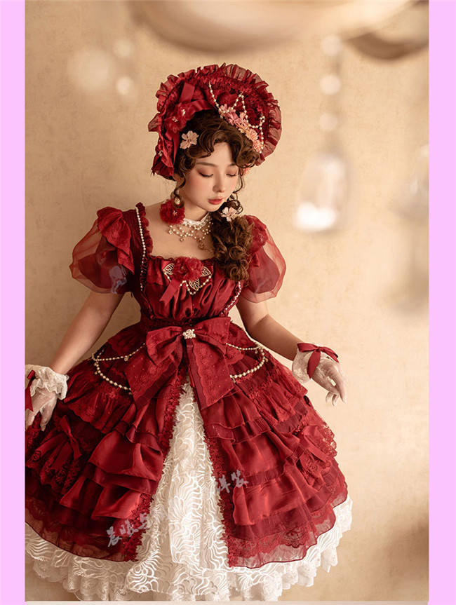 Waltz Short Sleeves Elegant Lolita One Piece