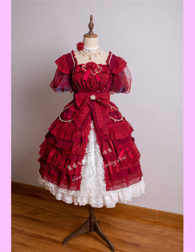 Waltz Short Sleeves Elegant Lolita One Piece