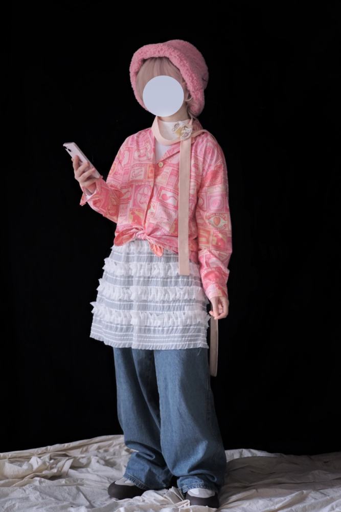 Miss Point Antique Label Daily Wear Printed Shirt
