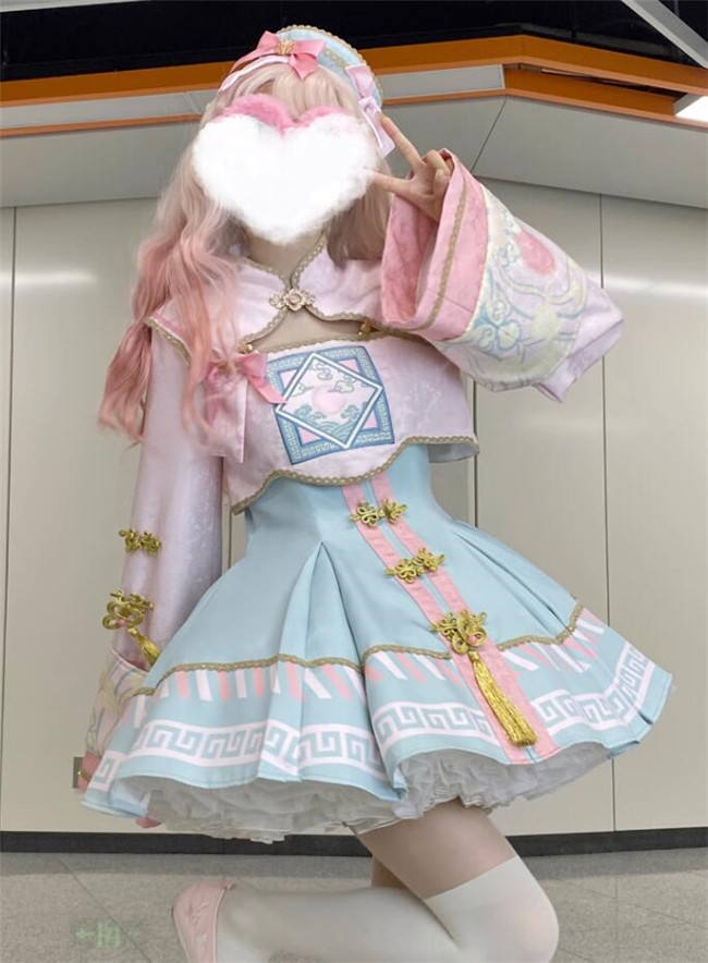 Sakurahime A Hopping Vampire Pink Lolita Dress