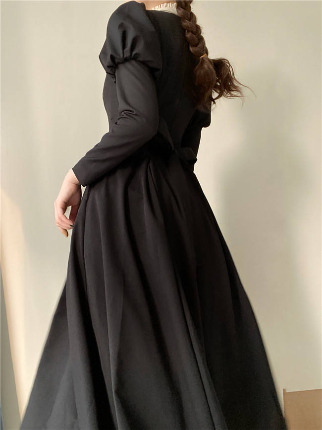 The Muppet Occupied Book Black Long Sleeves Classic Lolita Dress