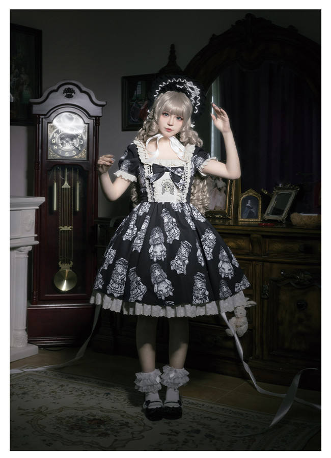 Withpuji Doll's Night Doll Lolita Dress Set