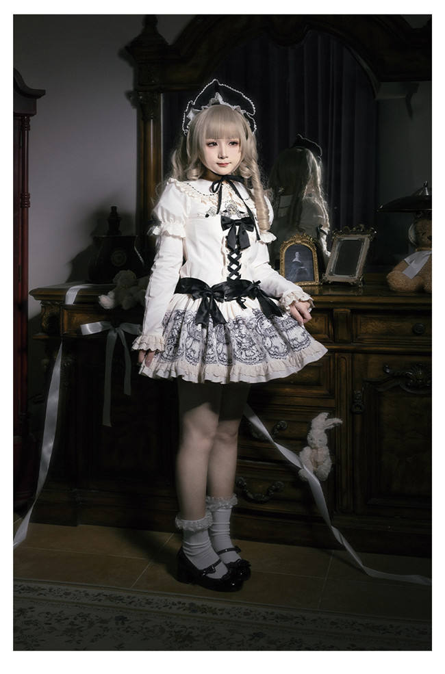 Withpuji Doll's Night Doll Lolita Dress Set