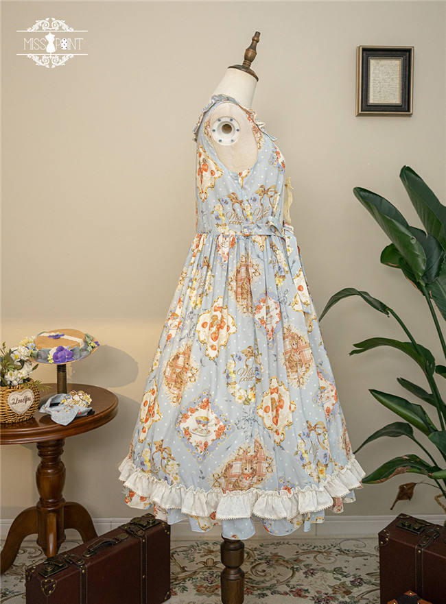 Miss Point Kitty and Rose Prints Daily Wear Lolita Jumper Dress