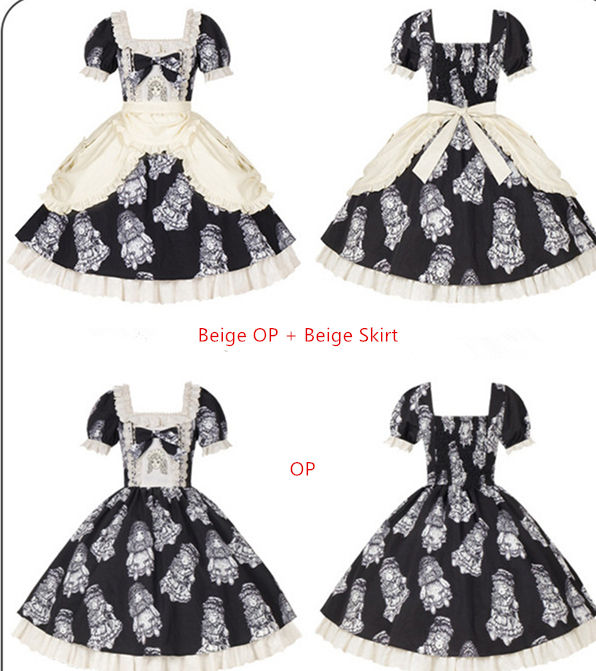 Withpuji Doll's Night Doll Lolita Dress Set