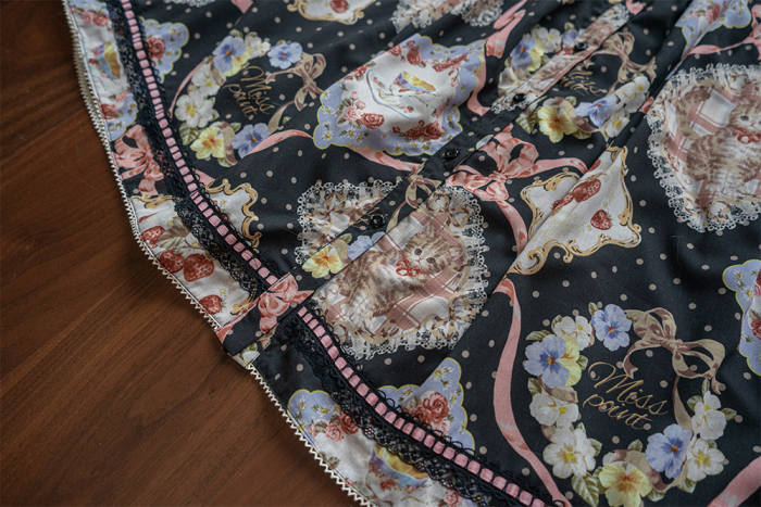 Miss Point Kitty and Rose Prints Daily Wear Lolita Skirt