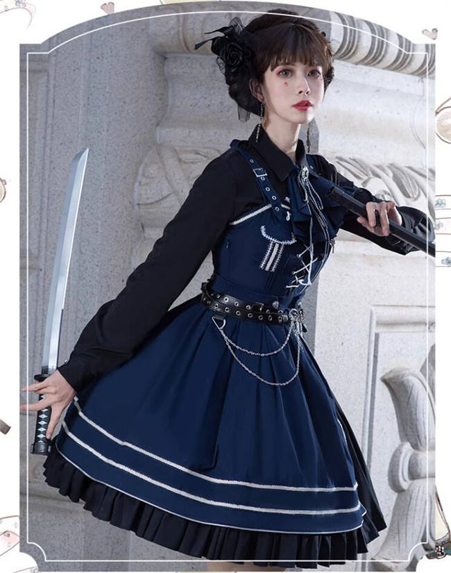 Ying Luo Fu War without War Military Lolita Dress, Cape and Accessories